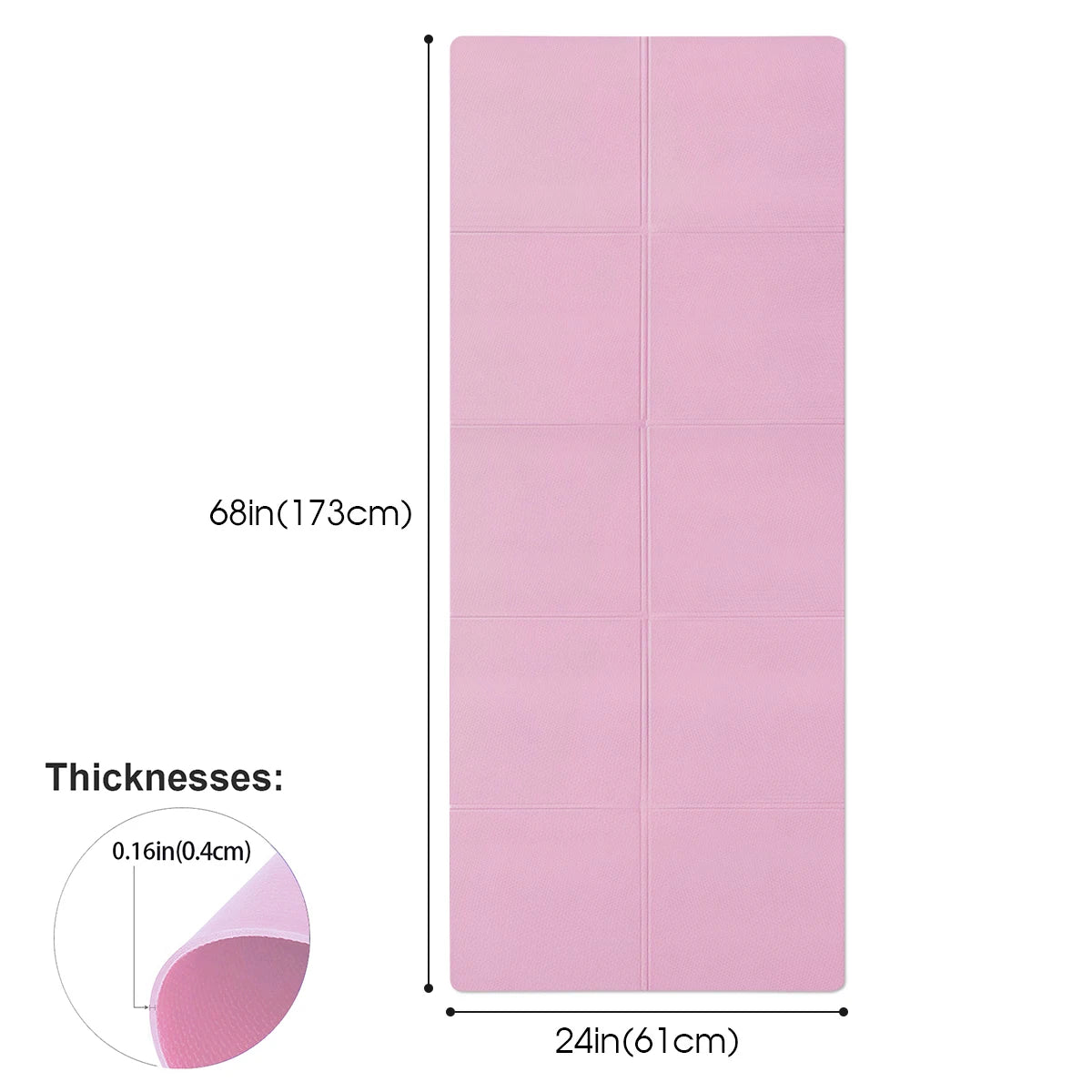Tapis de yoga en caoutchouc naturel