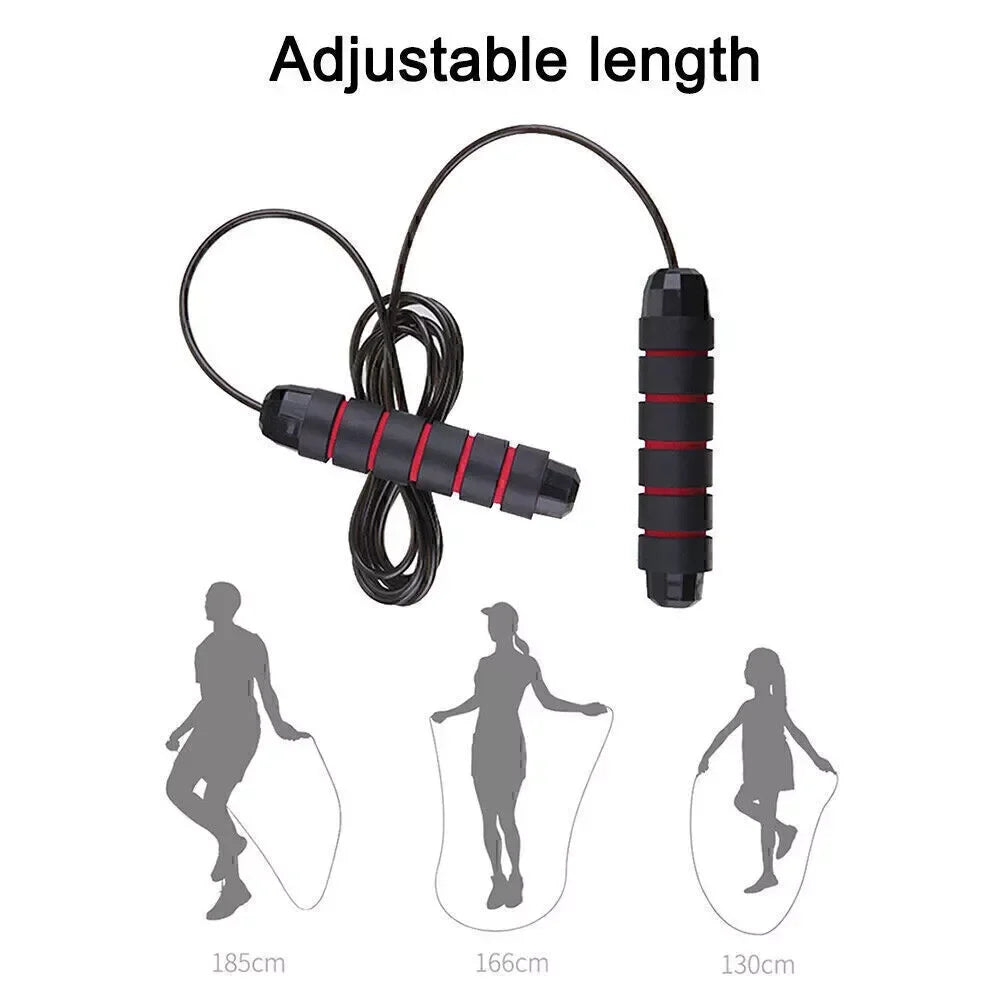Corde à sauter en acier ajustable – Entraînement fitness, crossfit et boxe