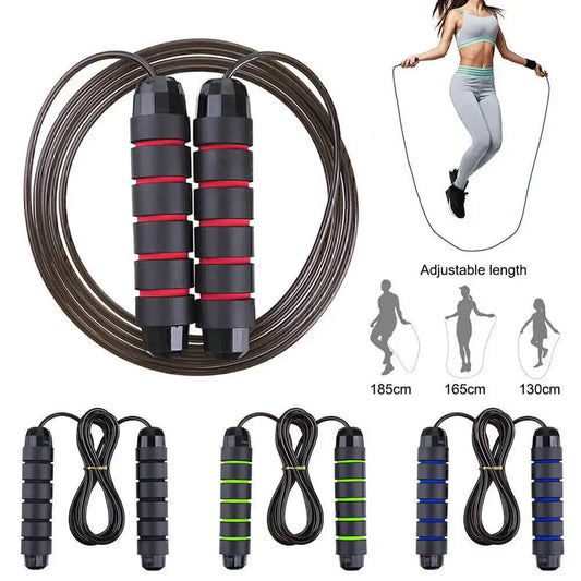 Corde à sauter en acier ajustable – Entraînement fitness, crossfit et boxe
