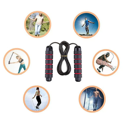Corde à sauter en acier ajustable – Entraînement fitness, crossfit et boxe